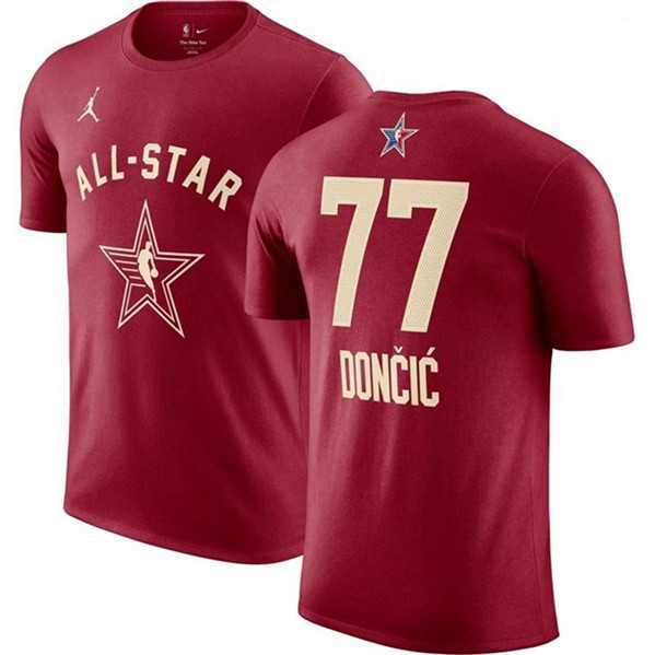 Men's 2024 All-Star #77 Luka  Crimson T-Shirt,We sell and wholesale Men's 2024 All-Star #77 Luka  Crimson T-Shirt on line form chian!